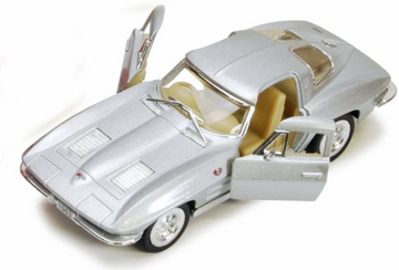 Дитяча модель машинки Corvette "Sting Rey" 1963 року Kinsmart KT5358W інерційна, 1:32 Silver KT5358W(Silver) фото