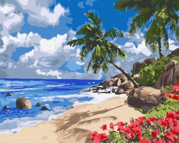 Картина за номерами "Тропічний острів" Ідейка 40х50 см (KHO2859) KHO2859 фото