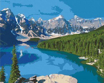 Картина за номерами. Art Craft "Озеро Марейн, Канада" 38 * 50 см (10535-AC) 10535-AC фото