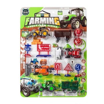 Детский игровой набор спецтехники "Ферма" с тракторами (124 В) 124 В фото