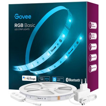Стрічка світлодіодна розумна Govee H615A RGB Smart Wi-Fi + Bluetooth LED Strip Lights 5м з мікрофоном Білий (H615A3A1) H615A3A1 фото
