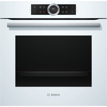 Духовой шкаф Bosch электрический, 71л, A+, дисплей, конвекция, белый HBG635BW1 фото