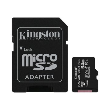 Карта пам'яті Kingston microSD 64GB C10 UHS-I R100MB/s + SD SDCS2/64GB фото