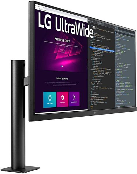 Монітор LG 34" 2xHDMI, DP, USB, Audio, IPS, 3440x1440, 21:9, sRGB 99%, FreeSync, HAS, HDR10 (34WN780-B) 34WN780-B фото