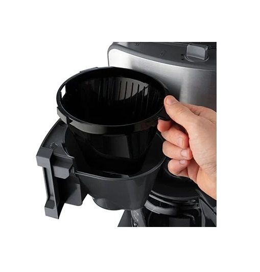 Кофеварка Russell Hobbs капельная Grind and Brew, 1.25л, молотая, LED-дисплей, черно-металл (25610-56) 25610-56 фото