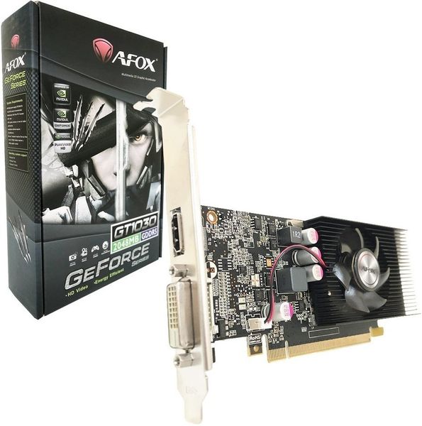 Відеокарта AFOX GeForce GT 1030 2GB GDDR5 (AF1030-2048D5L7) AF1030-2048D5L7 фото