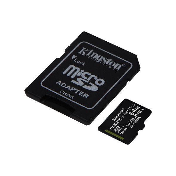 Карта пам'яті Kingston microSD 64GB C10 UHS-I R100MB/s + SD (SDCS2/64GB) SDCS2/64GB фото
