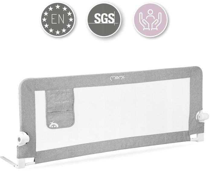 Захисна бар'єрка для ліжка MoMi LEXI XL (колір - light gray) (AKCE00020) AKCE00020 фото