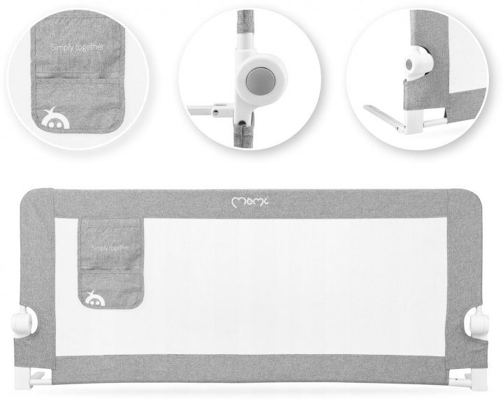 Захисна бар'єрка для ліжка MoMi LEXI XL (колір - light gray) (AKCE00020) AKCE00020 фото
