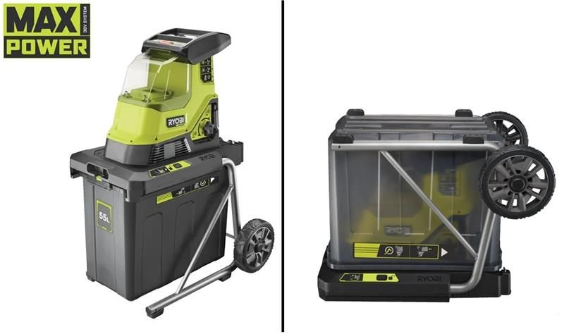 Измельчитель садовый аккумуляторный Max Power Ryobi RY36SHX40-0 36В 40мм 55л 18кг (без АКБ и ЗУ) фреза низкошумная - Уценка 5133005451 фото