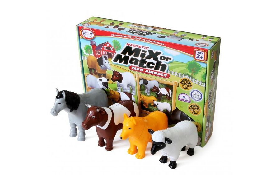 Конструктор для маленьких POPULAR Playthings Mix or Match Farm Animals фермерські тварини PPT-62001 фото