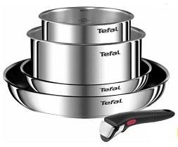 Набор посуды Tefal Ingenio Emotion, 5пр., нержавеющая сталь, бакелит, серебристый L897S574 L897S574 фото