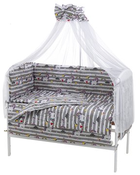 Дитяче ліжко Qvatro Gold RG-08 рисунок сіра смужка (unicorn)