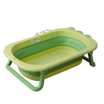 Ванночка складна Крокодил, зелена - Babyhood (BH-327G) BH-327G фото
