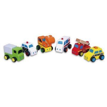 Набір іграшкових машинок Viga Toys Спецтранспорт, 6 шт. (59621) 59621 фото