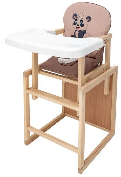 Стільчик-трансформер Babyroom Пеппі-230 eko капучино / шоколад (панда) (680995) 680995 фото