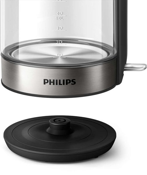 Електрочайник Philips Series 5000, 1.7л, скло, чорно-сріблястий (HD9339/80) HD9339/80 фото