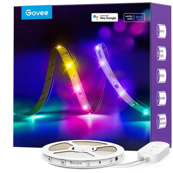 Стрічка світлодіодна розумна Govee H618С RGBIC Basic Wi-Fi + Bluetooth LED Strip Light 10м Білий (H618C3D1) H618C3D1 фото