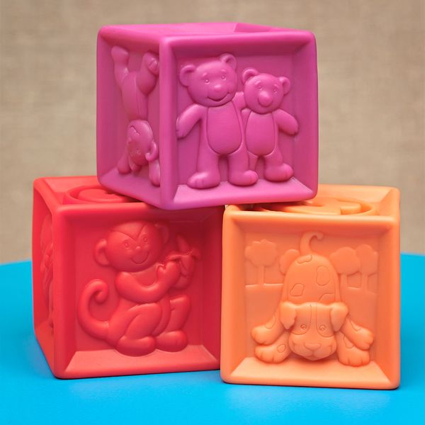 Розвиваючі силіконові кубики - ПОЛІЧАЙ-КА! (10 кубиків, у сумочці) BX1002Z - Уцінка 100246 фото