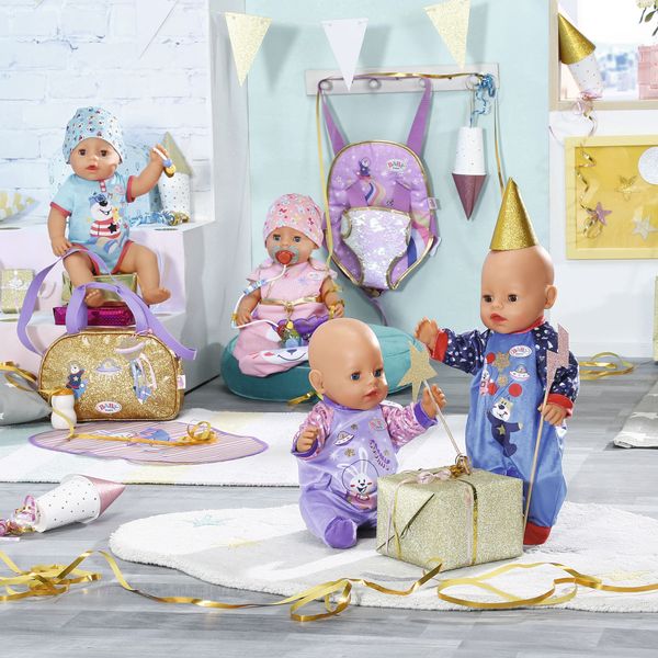Одяг для ляльки BABY BORN серії "День Народження" - СВЯТКОВИЙ КОМБІНЕЗОН (на 43 cm, лавандовий) 831090 фото