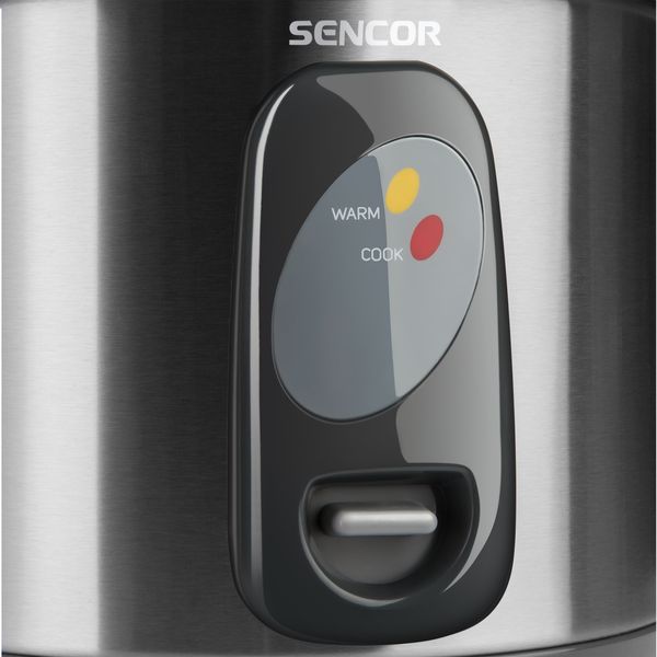 Рисоварка Sencor, 400Вт, чаша-1л, механічне керув., метал/пластик, чорний - Уцінка SRM1000SS фото