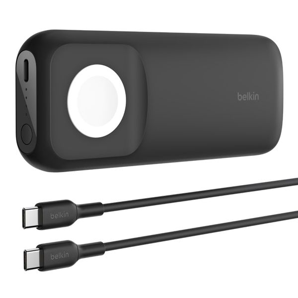 Аккумулятор портативный литий-ионный Power Bank Belkin 10000мА·ч 20Вт, Apple Watch, черный (BPD005BTBK) BPD005BTBK фото