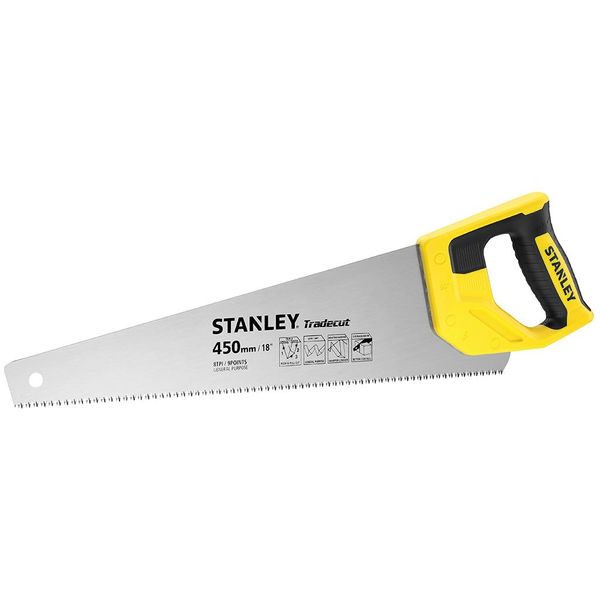 Ножовка по дереву Stanley Tradecut, универсальная, 7TPI, 450мм (STHT20354-1) STHT20354-1 фото