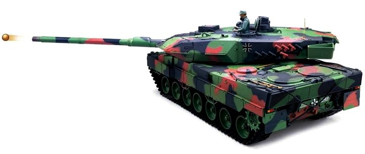 Танк р/к 2.4GHz 1:16 Heng Long Leopard II A6 з пневмогарматою і димом (HL3889-1) HL3889-1 фото