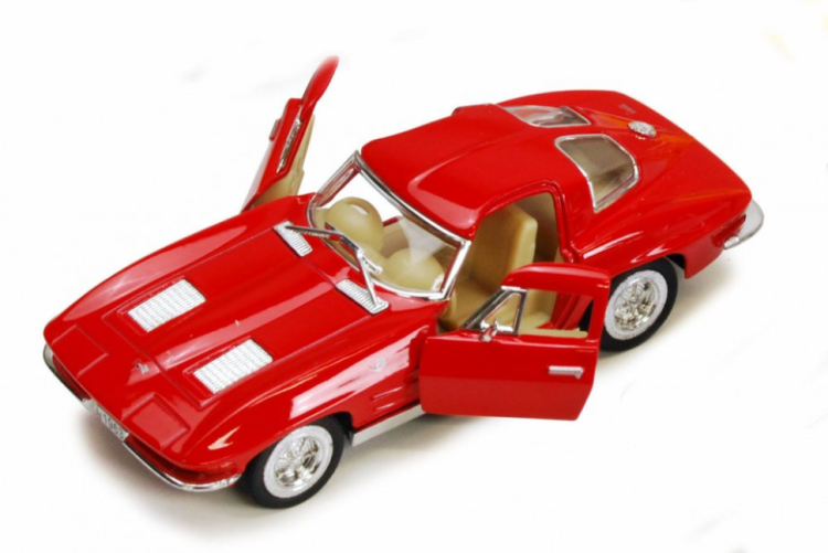 Дитяча модель машинки Corvette Sting Rey 1963 Kinsmart інерційна, 1:32 Red (KT5358W(Red)) KT5358W(Red) фото