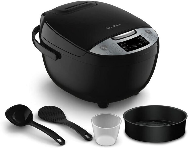 Мультиварка Moulinex Simply Cook, 750Вт, чаша-4л, кнопочное управление, пластик, черный (MK611832) MK611832 фото