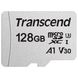 Карта пам'яті Transcend microSD 128GB C10 UHS-I R100/W40MB/s + SD (TS128GUSD300S-A)