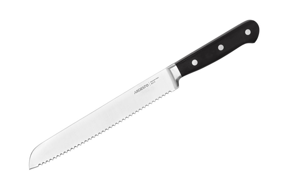 Кухонный нож для хлеба Ardesto Black Mars 20,3 см, черный, нерж.сталь, дерево AR2033SW фото