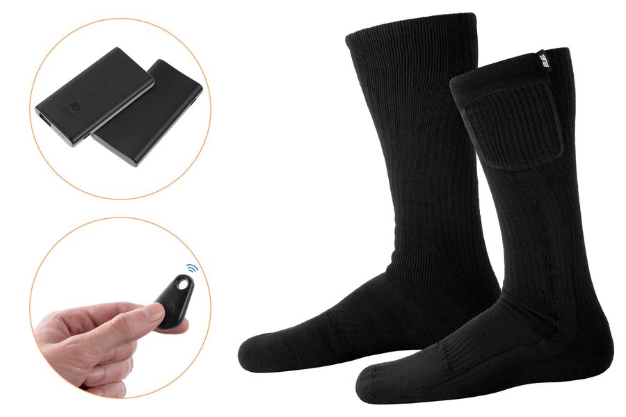 Шкарпетки з підігрівом 2E Race Black з дистанційним контролером, розмір XL (2E-HSRCXL-BK) 2E-HSRCXL-BK фото