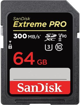 Карта пам'яті SanDisk SD 64GB C10 UHS-II U3 V90 R300/W260MB/s Extreme Pro (SDSDXDK-064G-GN4IN) SDSDXDK-064G-GN4IN фото