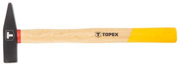 Молоток слесарный TOPEX, 200г, рукоятка деревянная 02A402 фото