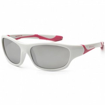 Детские солнцезащитные очки Koolsun бело-розовые серии Sport (Размер: 3+) - Уцінка KS-SPWHCA003 фото