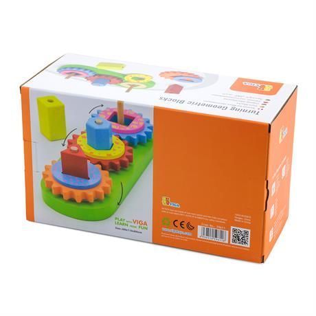 Деревянная пирамидка Viga Toys Шестеренки (59611) 59611 фото