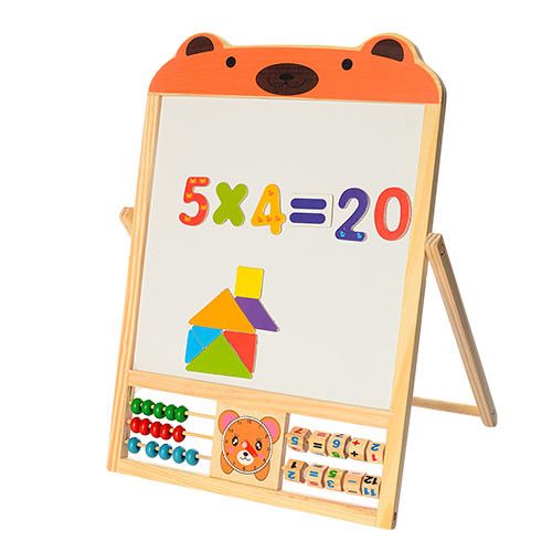 Детская развивающая досточка с цифрами и фигурами MD 1028 деревянная MD 1028-B фото