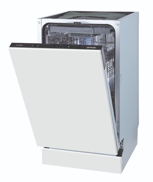 Посудомийна машина Gorenje вбудовувана, 11компл., A+++, 45см, інвертор, 3й кошик, білий GV561D10 фото