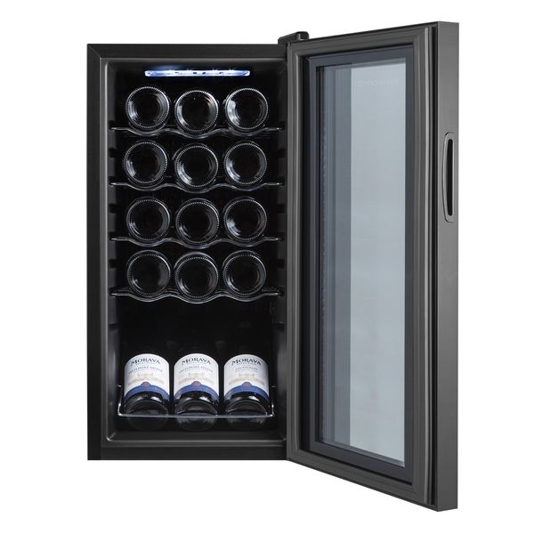 Холодильник Philco для вина, 68.5х34.5х45, холод.відд.-44л, зон - 1, бут-15, диспл, підсвітка, чорний PW15KF PW15KF фото
