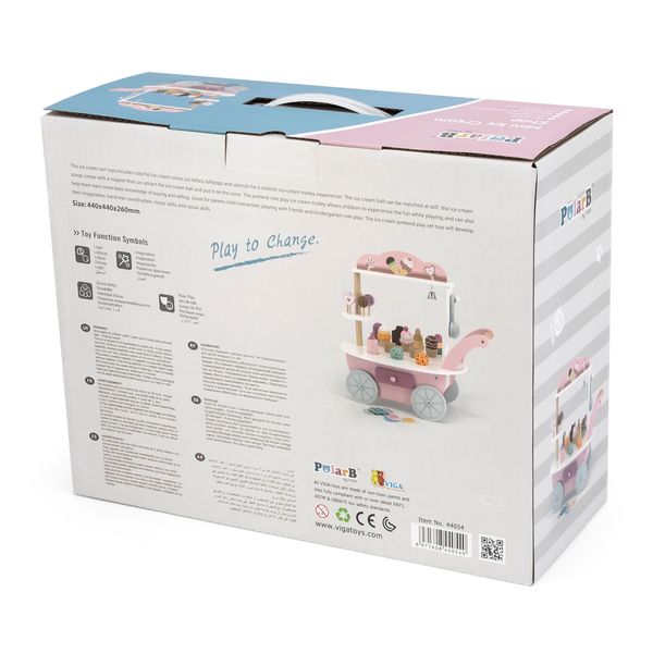 Деревянный игровой набор Viga Toys PolarB Магазин мороженого на колесах (44054) 44054 фото