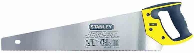 Ножовка по дереву Stanley Jet-Cut Fine, универсальная, закаленные зубы, 11TPI, 450мм (2-15-595) 2-15-595 фото