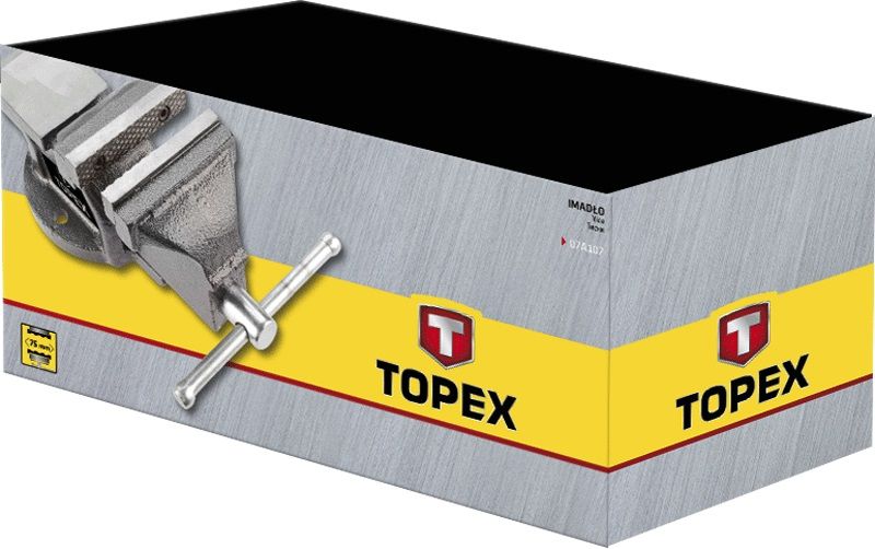 Тиски TOPEX, чавунні, 75мм, 4.2кг (07A107) 07A107 фото