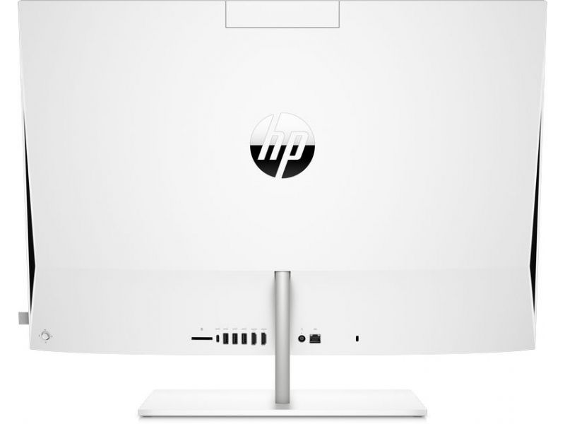 Комп'ютер персональний моноблок HP Pavilion 27" UHD IPS AG, Intel i7-10700T, 16GB, F1TB, NVD1650-4, WiFi, кл+м, DOS, білий (600P0EA) 600P0EA фото