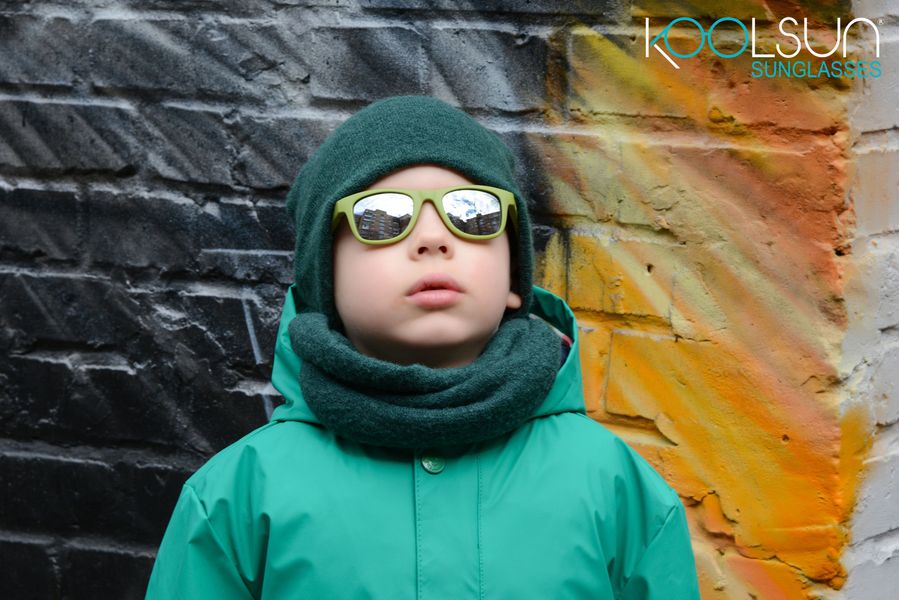 Дитячі сонцезахисні окуляри Koolsun кольору хакі серії Wave (Розмір: 1+) KS-WAOB001 KS-WABA001 фото