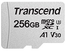 Карта пам'яті Transcend microSD 256GB C10 UHS-I R100/W40MB/s + SD (TS256GUSD300S-A) TS256GUSD300S-A фото