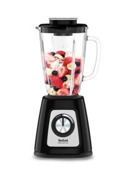 Блендер Tefal стаціонарний Blendforce, 800Вт, чаша-1250мл, скло, чорний (BL438831) BL438831 фото