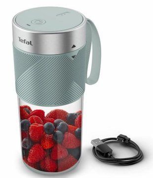 Блендер Tefal Lightmix портативний для смузі, чаша-300мл, USB, тритан, зелений (BL1C0430) - Уцінка BL1C0430 фото