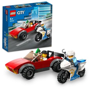 Конструктор LEGO City Преследование автомобиля на полицейском мотоцикле 60392 60392 фото
