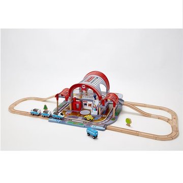 Іграшкова залізниця Hape Станція Гранд-Сіті зі світловими та звуковими ефектами (E3725) E3725 фото
